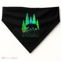 Jackson Hole Wyoming Bear And Trees Jackson Hole USA-Made Doggie Bandana thumb 0