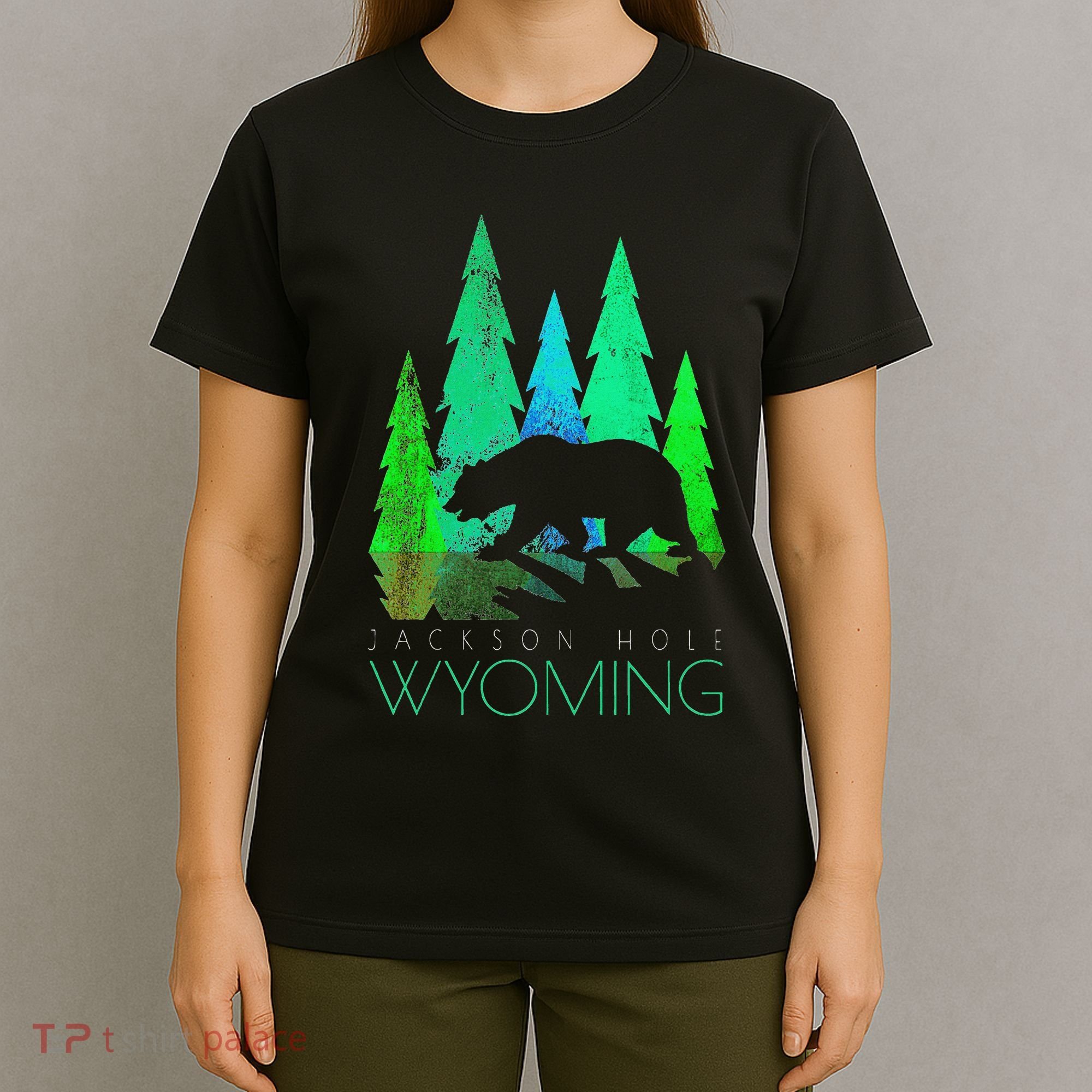 Jackson Hole Wyoming Bear And Trees Jackson Hole T-Shirt