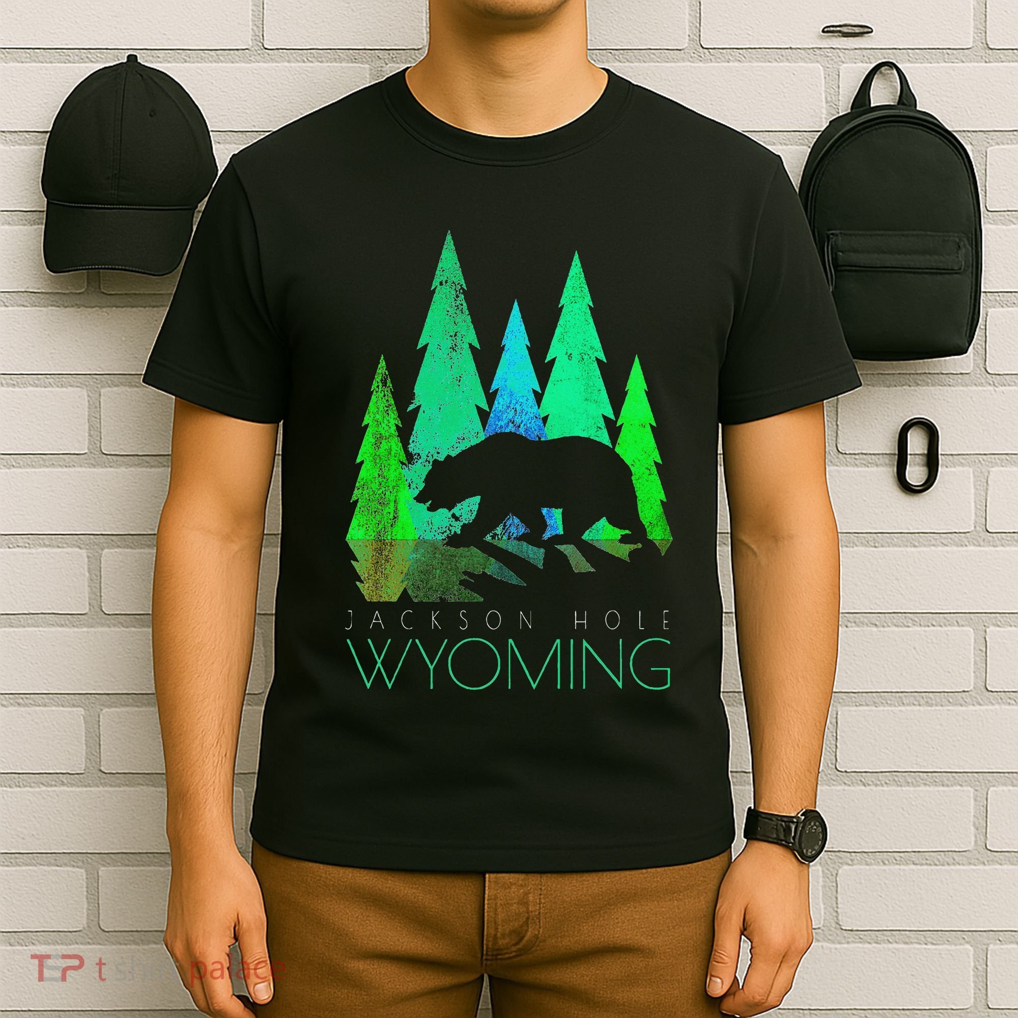 Jackson Hole Wyoming Bear And Trees Jackson Hole T-Shirt
