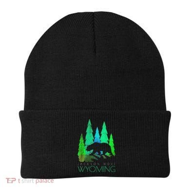 Jackson Hole Wyoming Bear And Trees Jackson Hole Beanie