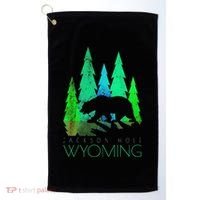 Jackson Hole Wyoming Bear And Trees Jackson Hole Golf Towel thumb 0