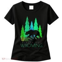 Jackson Hole Wyoming Bear And Trees Jackson Hole Women's T-Shirt thumb 0