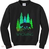 Jackson Hole Wyoming Bear And Trees Jackson Hole Kids Sweatshirt thumb 0