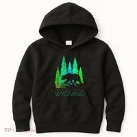 Jackson Hole Wyoming Bear And Trees Jackson Hole Kids Hoodie thumb 0
