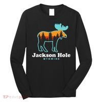 Jackson Hole Wyoming Moose Mountains Grand Tetons Long Sleeve Shirt thumb 0