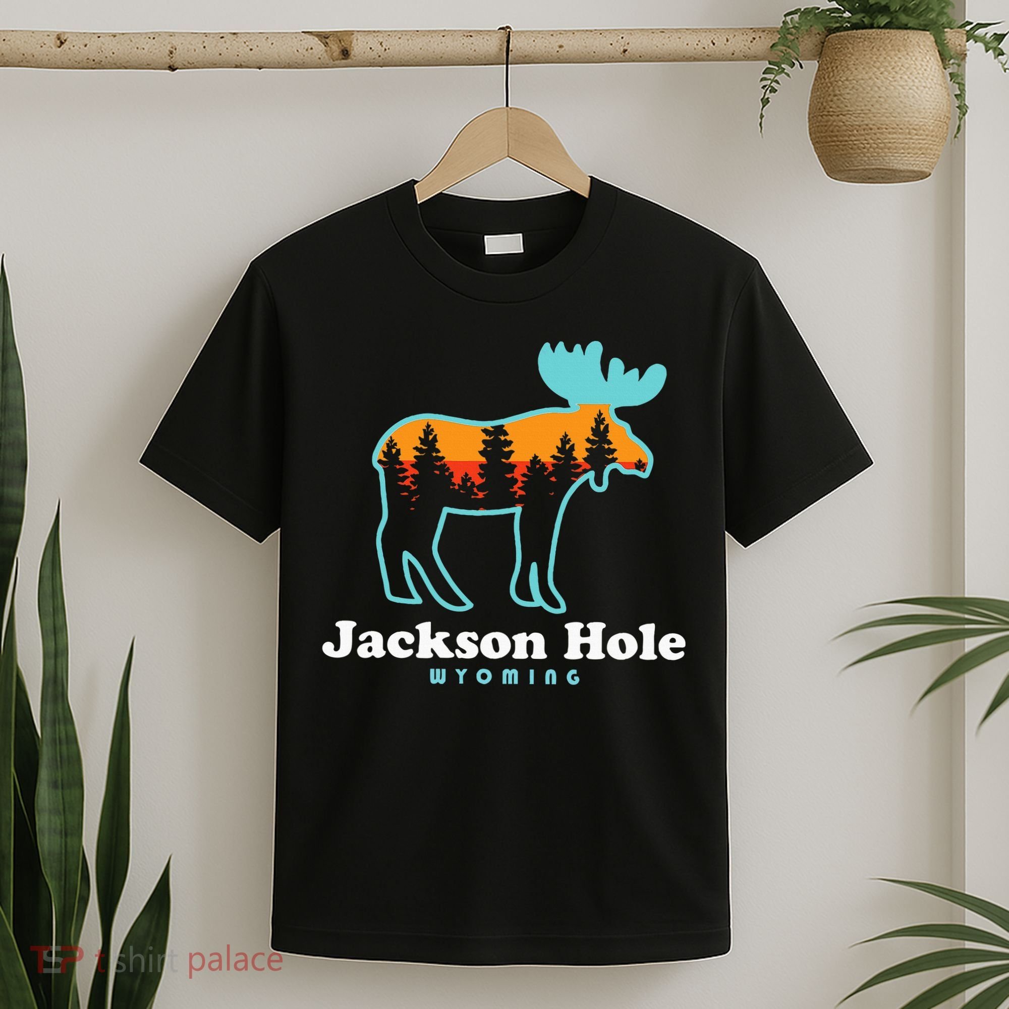 Jackson Hole Wyoming Moose Mountains Grand Tetons T-Shirt