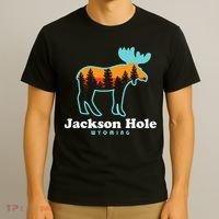 Jackson Hole Wyoming Moose Mountains Grand Tetons T-Shirt thumb 3
