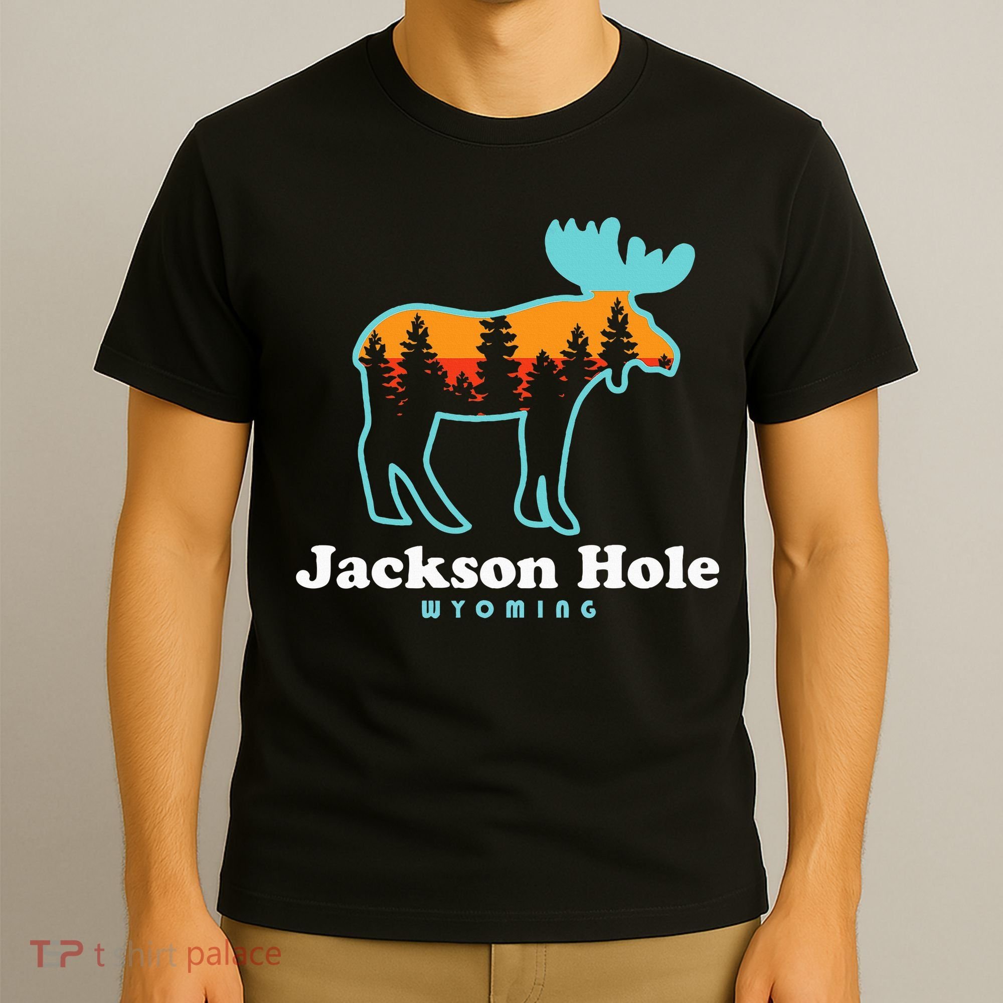 Jackson Hole Wyoming Moose Mountains Grand Tetons T-Shirt