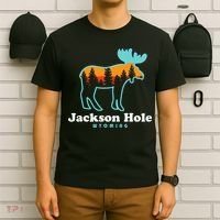Jackson Hole Wyoming Moose Mountains Grand Tetons T-Shirt thumb 6