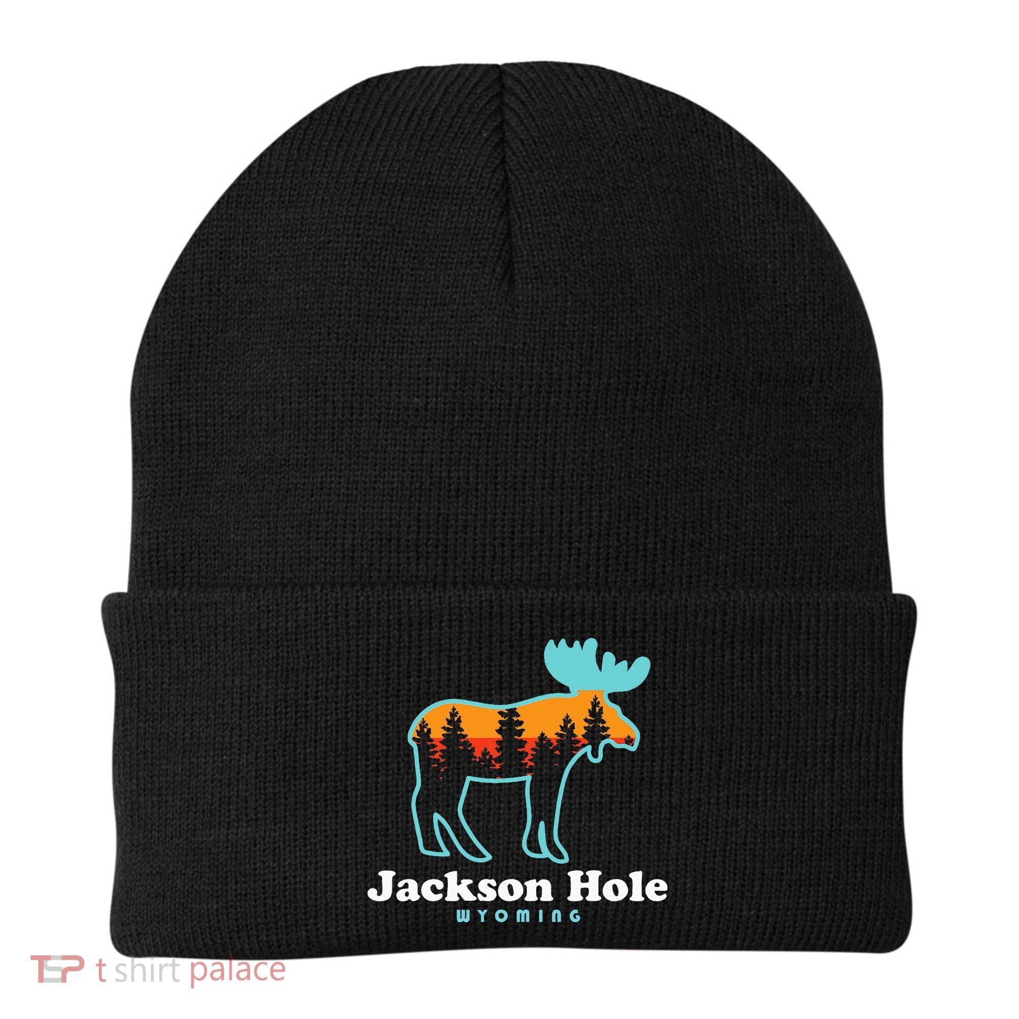 Jackson Hole Wyoming Moose Mountains Grand Tetons Beanie