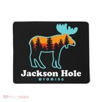 Jackson Hole Wyoming Moose Mountains Grand Tetons Mousepad thumb 0