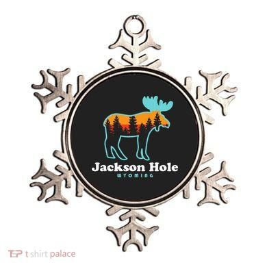 Jackson Hole Wyoming Moose Mountains Grand Tetons Ornament