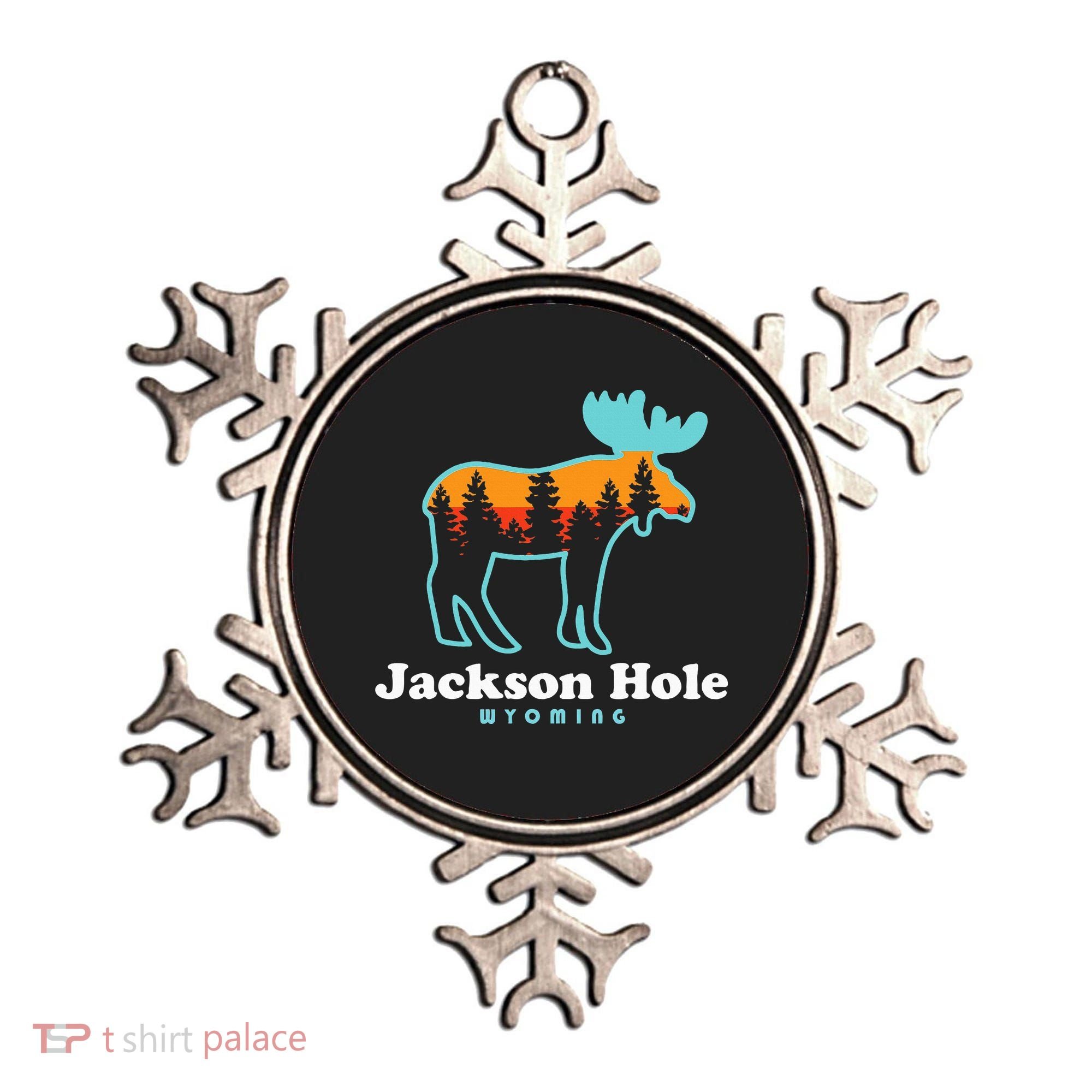 Jackson Hole Wyoming Moose Mountains Grand Tetons Ornament