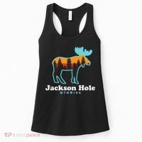 Jackson Hole Wyoming Moose Mountains Grand Tetons Women's Tank Top thumb 0