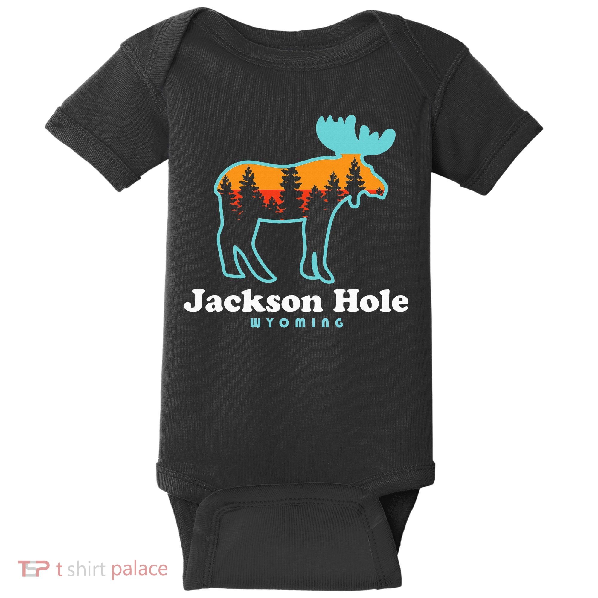 Jackson Hole Wyoming Moose Mountains Grand Tetons Baby Bodysuit
