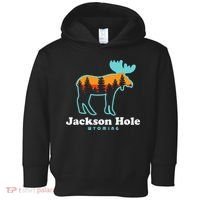 Jackson Hole Wyoming Moose Mountains Grand Tetons Toddler Hoodie thumb 0