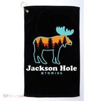 Jackson Hole Wyoming Moose Mountains Grand Tetons Golf Towel thumb 0