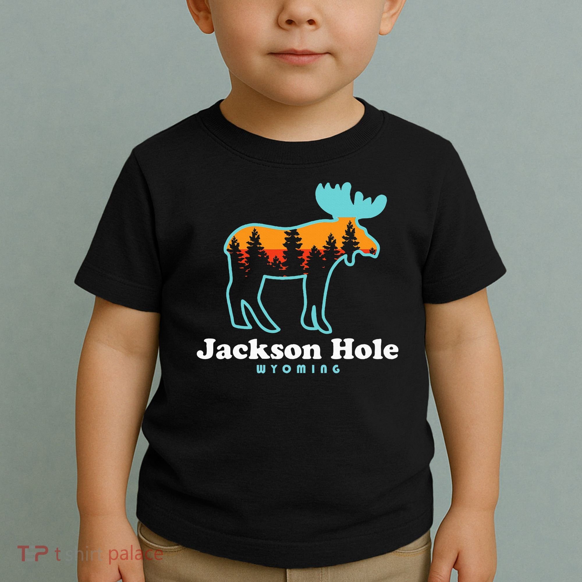 Jackson Hole Wyoming Moose Mountains Grand Tetons Toddler T-Shirt
