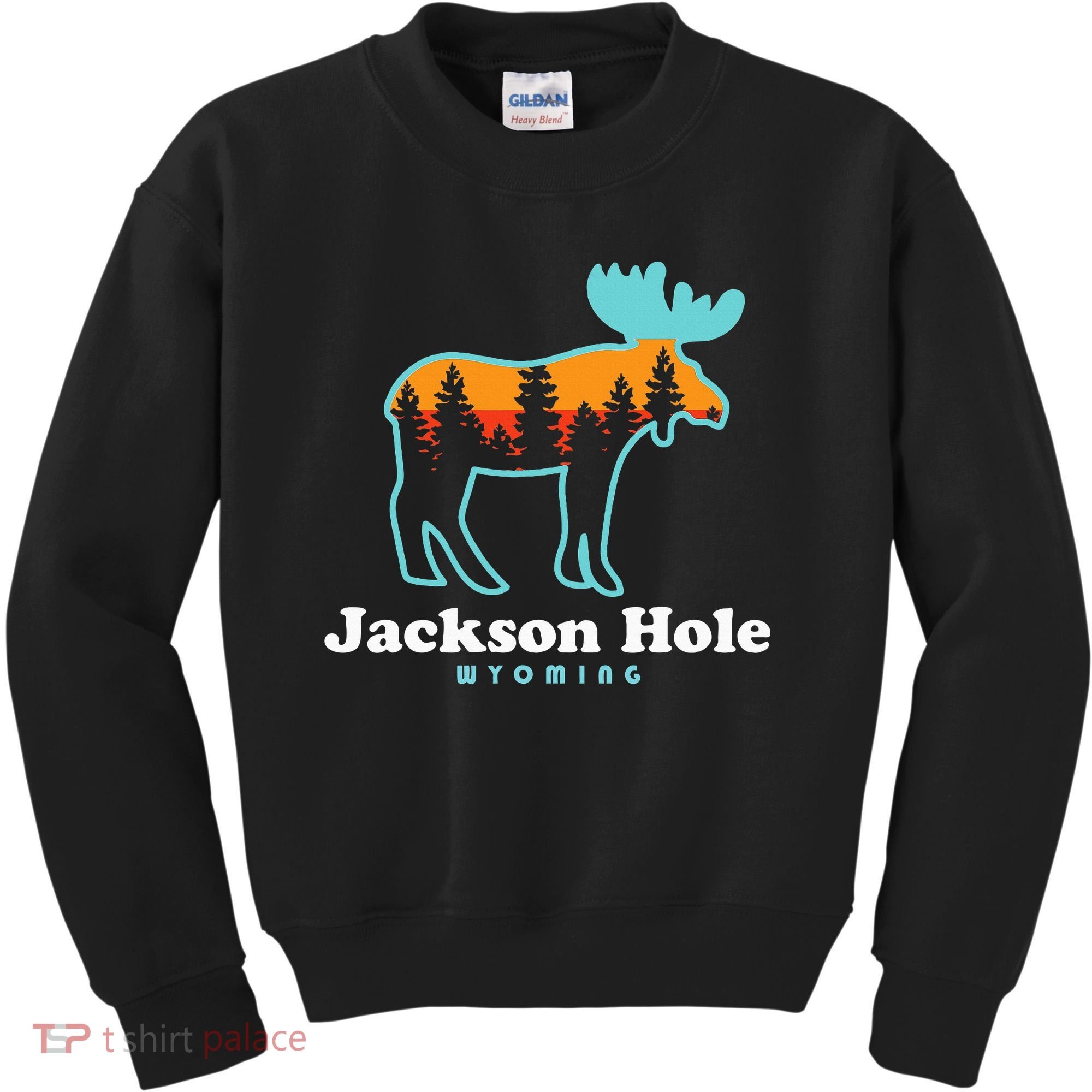 Jackson Hole Wyoming Moose Mountains Grand Tetons Kids Sweatshirt