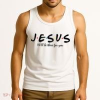 Jesus He Will Be There For You Christian Tank Top thumb 3