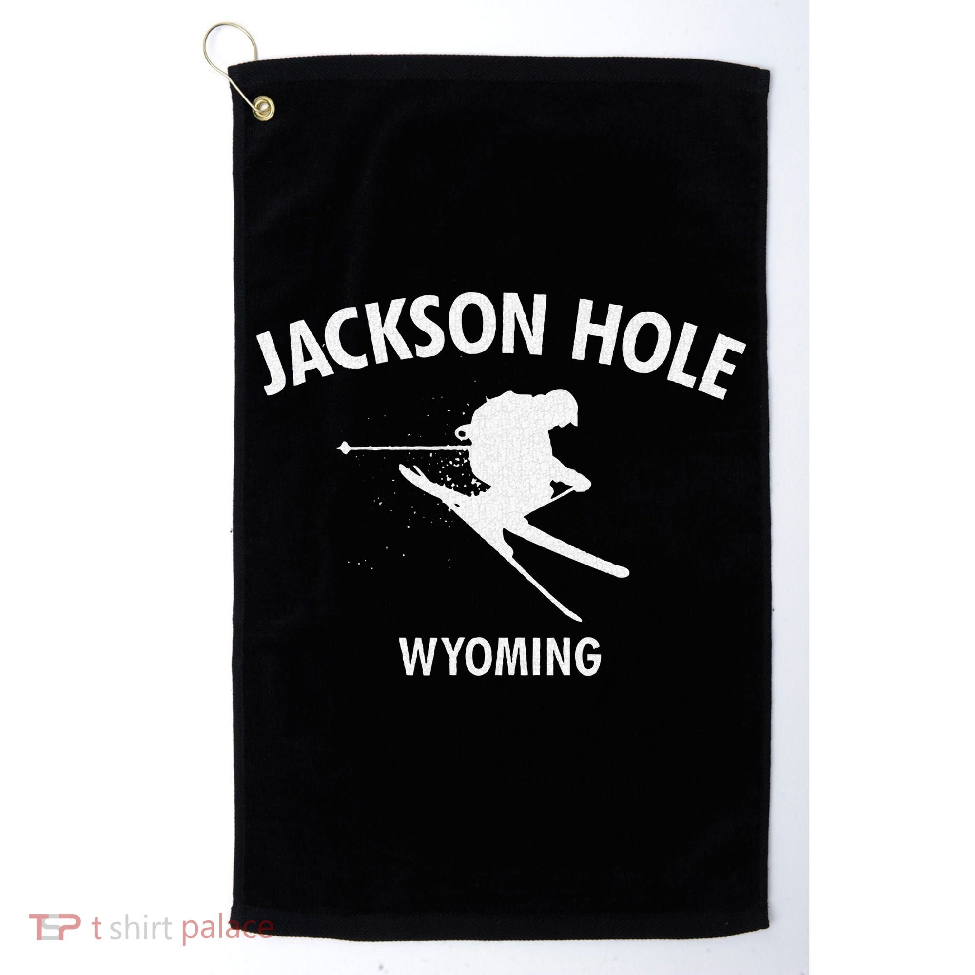 Jackson Hole Wyoming Skiing Golf Towel