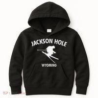 Jackson Hole Wyoming Skiing Kids Hoodie thumb 0