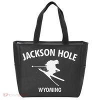 Jackson Hole Wyoming Skiing Tote Bag thumb 0