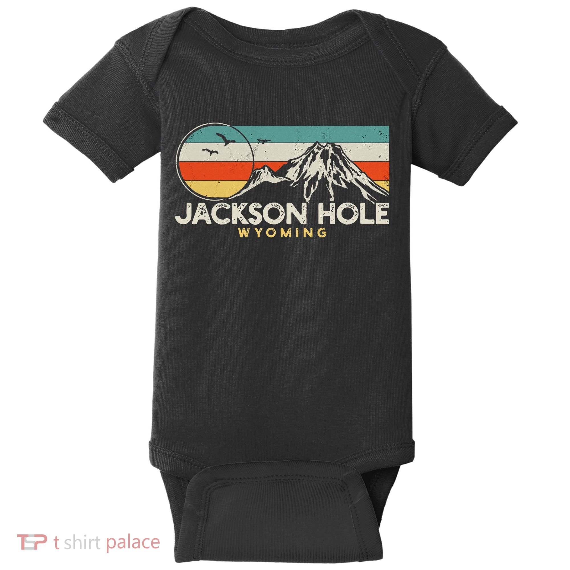 Jackson Hole Wyoming Travel Baby Bodysuit