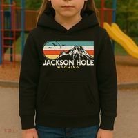 Jackson Hole Wyoming Travel Kids Hoodie thumb 3