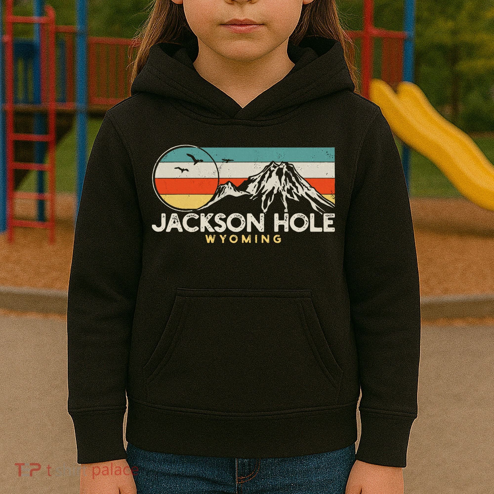 Jackson Hole Wyoming Travel Kids Hoodie