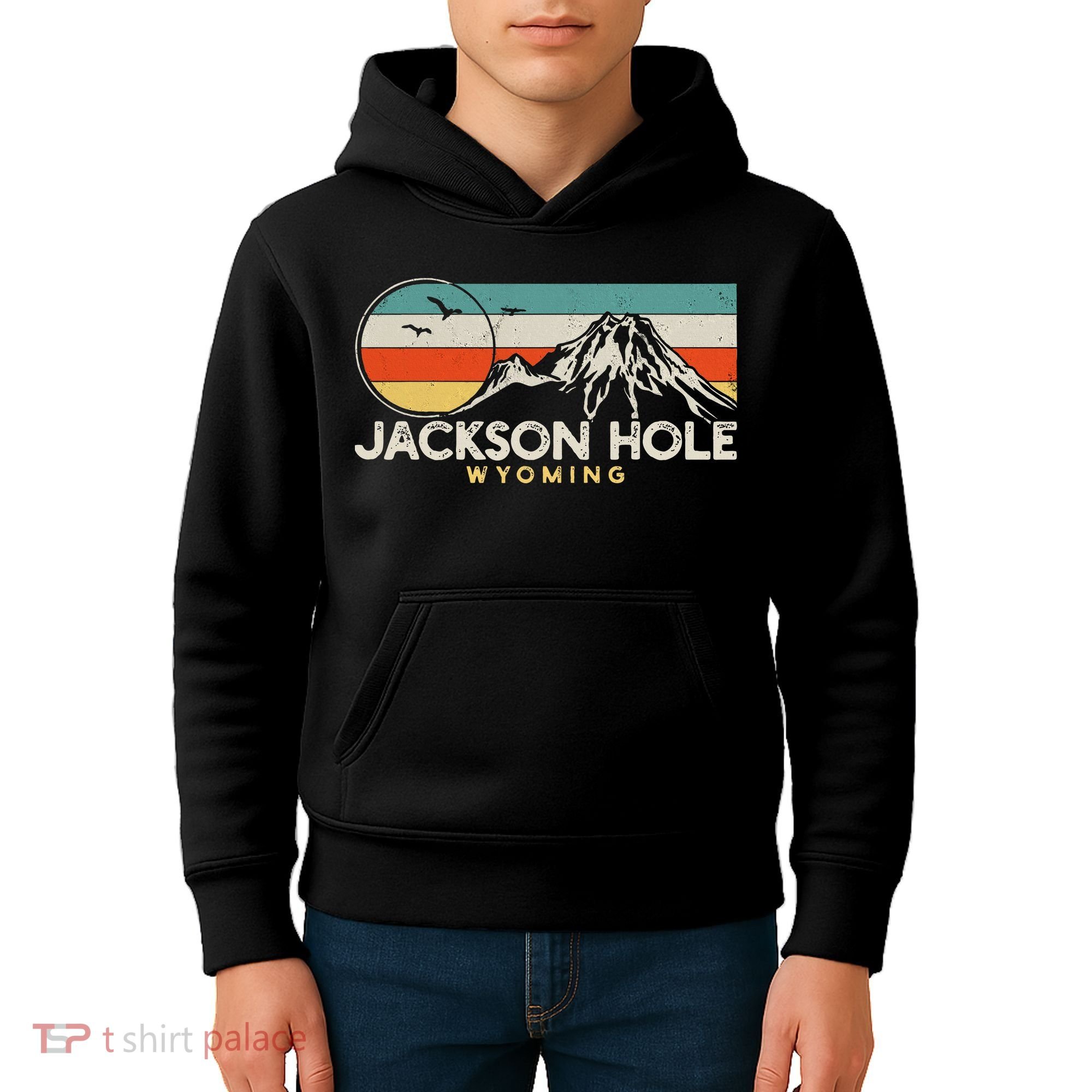 Jackson Hole Wyoming Travel Kids Hoodie