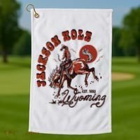 Jackson Hole Wyoming Golf Towel thumb 1