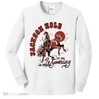 Jackson Hole Wyoming Kids Long Sleeve Shirt