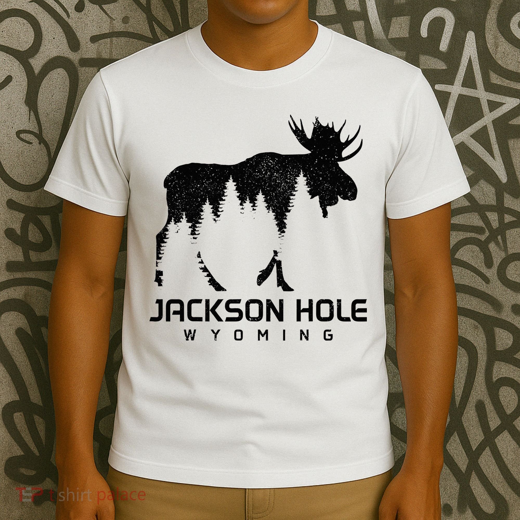 Jackson Hole Wyoming Vintage Moose Souvenir Pride T-Shirt