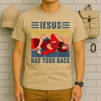 Jesus Has Your Back Wrestling Vintage T-Shirt thumb 6