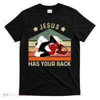 Jesus Has Your Back Brazilian Jiu Jitsu Jesus T-Shirt thumb 0