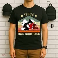 Jesus Has Your Back Brazilian Jiu Jitsu Jesus T-Shirt thumb 6