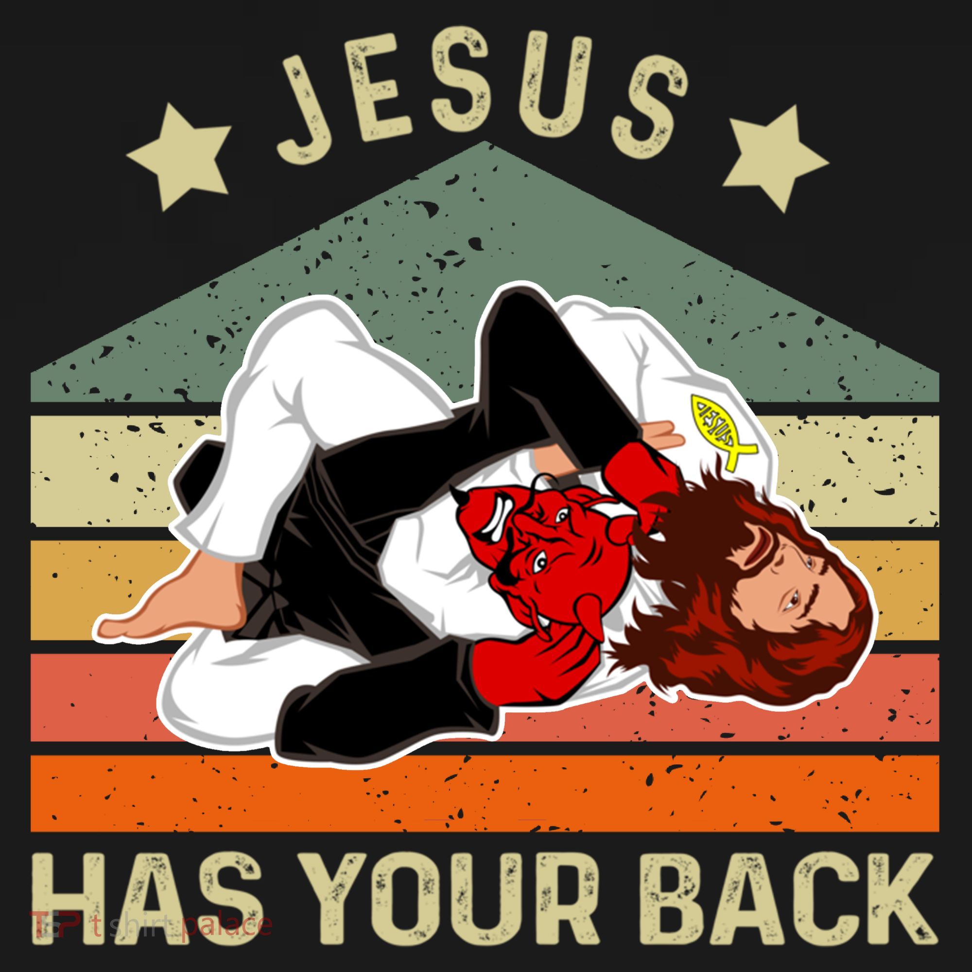 Jesus Has Your Back Brazilian Jiu Jitsu Jesus Women's Hoodie