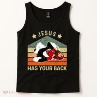 Jesus Has Your Back Brazilian Jiu Jitsu Jesus Tank Top thumb 2