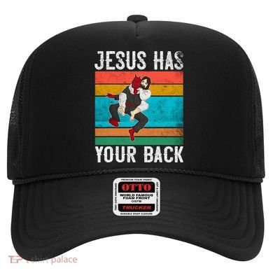 Jesus Has Your Back Jiu Jitsu Retro Christian Hat
