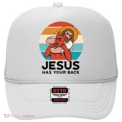 Jesus Has Your Back Fighting Devil Retro Sunset Hat