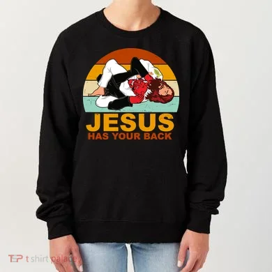 Jesus Has Your Back Fighting Devil Women's Sweatshirt
