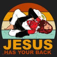 Jesus Has Your Back Fighting Devil Women's Sweatshirt thumb 2