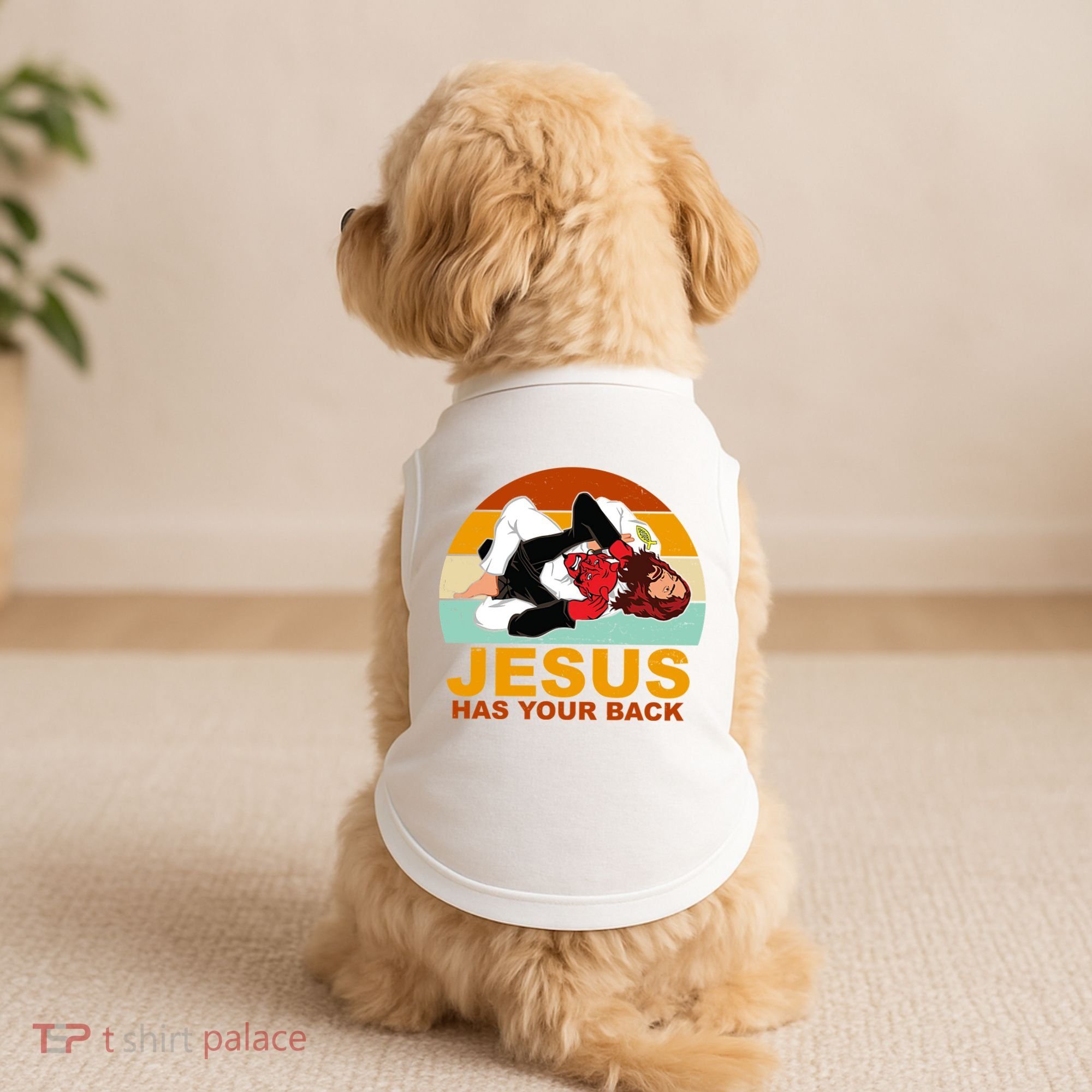 Jesus Has Your Back Fighting Devil Doggie Tank