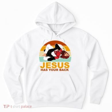 Jesus Has Your Back Fighting Devil Hoodie