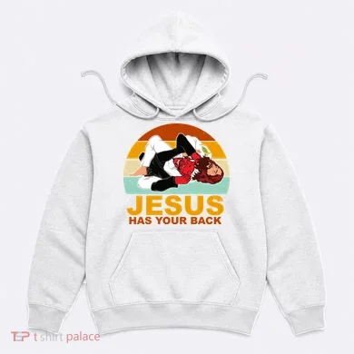 Jesus Has Your Back Fighting Devil Hoodie