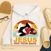 Jesus Has Your Back Fighting Devil Hoodie thumb 4