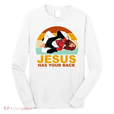 Jesus Has Your Back Fighting Devil Long Sleeve Shirt