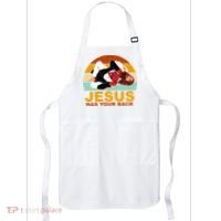 Jesus Has Your Back Fighting Devil Apron thumb 0