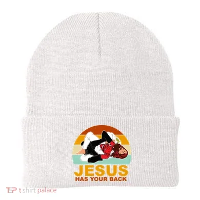 Jesus Has Your Back Fighting Devil Beanie